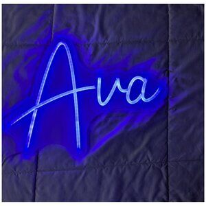 Custom “Ava” Blue Neon LED Sign